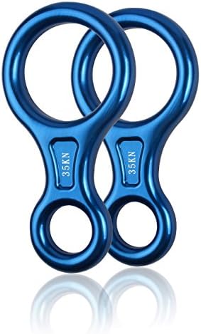 Yoport 2 Pack 35KN Super 8 Belay Device Titan Figure 8 Descender for Climbing
