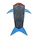 Luxugen Shark Tail Blanket Snug Rug Throw Blanket, 56 x 21 Inches Plush Fleece Blanket for Kids, Grey