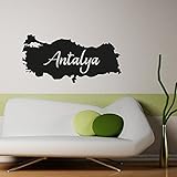 Islamische Wandtattoos - Meccastyle - Türkiye Haritasi Antalya - A5-07