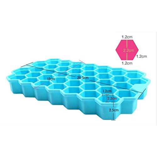 OUNONA Silikon Eiswürfelbereiter mit Deckel Eiswürfelform 37 kleine Eiswürfel eingefroren, so dass Werkzeug für Küche (lila) - 3