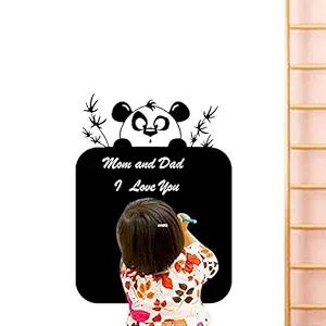 Sticker Bazzar Vinyl Square Black Board Kids Wall Sticker (Multicolor) (100X100 cm) (Kids-SB38)