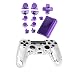 Produktbild P Prettyia Controller Chrom Modding Kit Full Shell Kit Ersatz Schutzhülle Cover Case Set für PS4 Wireless - Lila, one Size
