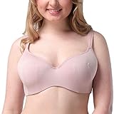 Große Größen BH für Damen/Dorica lFrauen Vollschalen BH Full Figure Seamless Strap Underwire Bra/Frauen Push up Bequem Minimizer BH with UnderwireV-Ausschnitt BH 85C-85D Rabatt(Khaki,90D)