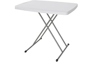 BigBuy Garden Mesa Plegable Blanco Acero HDPE 76 x 50 x 71,5 cm