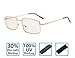 Produktbild Gr8Sight 30% Blaues Licht blockiert, 100% UV-Schutz Federscharniere Specs Reduzieren Augen-Belastung Anti Blue-Ray Computer Lesebrille Bernstein Getönte Linse Gold +2.00