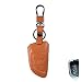 Produktbild Happyit Auto echtes Leder Smart Key Case Cover für BMW 2015 2016 2017 218i 220i X1 F48 X3 X4 X5 X6 Fernbedienung Zubehör (Braun)