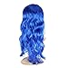 Popamazing Multicolor Chic Long Curly Wavy Hair Wig Cosplay Party Fancy Dress (Blue)