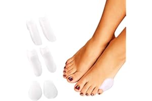 ZYYINI Bunionette Corrector Pads, 3 Pair Soft Gel Little Toe Bunion Corrector Protector, Toe Separators Hammer Toe Straightener Pinky Toe Relief Relief Pad, Unisex