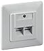 Produktbild Wentronic CAT6 Unterputzdose (2x RJ45 geschirmt Anschluss) beige