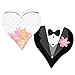 Produktbild Folienballon HERZEN BRAUT & BRÄUTIGAM XXL 70cm, Herzballons zur Hochzeit + PORTOFREI mgl + Glückwunschkarte + Helium & Ballongas geeignet. High Quality Premium Ballons vom Luftballonprofi & deutschen Heliumballon Experten