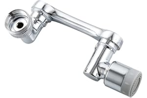 HEGEHE 1080° Schwenkbarer Wasserhahn Strahlregler, Universal Spritzfilter Wasserhahn, Dual-Funktions Sprühkopf Strahlregler Wasserhahn Luftsprudler, Messing Wasserhahn Verlängerung Aufsatz…