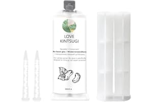 EIGTWEN Bio Epoxy Kintsugi Set Kleber, Lebensmittelecht Kintsugi Reparatur Set Kann Gebrochene Keramik Schnell Binden, es Kann Glas und Keramik Binden und Kann auch für Holz und Metall Verwendet Werden