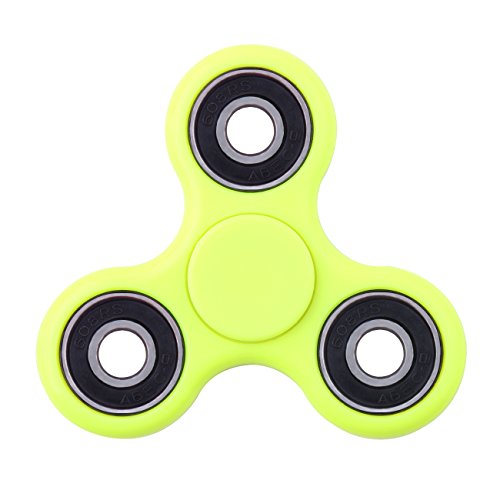 The Anti-Anxiety 360 Spinner Helps Focusing Fidget Toys [3D Figit] Premium Quality EDC Focus Toy for Kids & Adults - Best Stress Reducer Relieves ADHD Anxiety and Boredom Cube Bearing (NEON YELLOW)