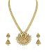 Zaveri Pearls Gold Non-Precious Metal Pendant Necklace With Jhumki Earring For Women RS.502.00