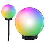lampara solar jardin leroy merlin  Green Blue gb124 außenso larl Ampe bola lámpara solar LED Diámetro 20 cm (Color)