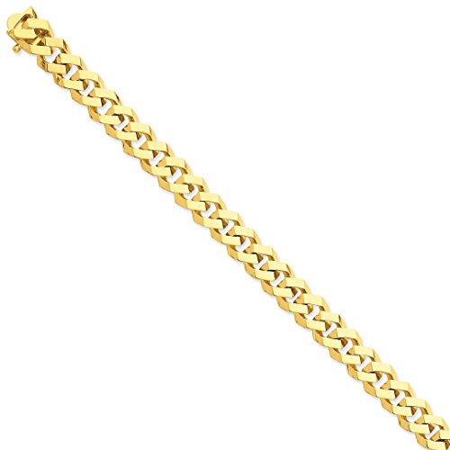 14k Yellow Gold 10mm Hand Link Bracelet 8 Inch Chain Fancy H Lk Style Fine Jewellery For Women Gifts For Her