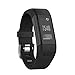 Produktbild samLIKE Ersatz Soft Silikon Armband Sport Strap WristBand Zubehör für Garmin Vivosmart HR + (Schwarz)