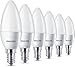 Philips LED Lampe 5,5 W ersetzt 40 W, E14, warmweiß (2700K), 470 Lumen, 6er Pack