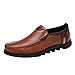 Produktbild Herren Bootsschuhe Lederschuhe Outdoor Loafers Lazy Schuhe British Style Moccasins Hand Nähen Halbschuhe Herren Business-Halbschuh Freizeitschuhe, Brown