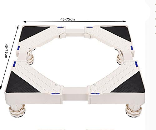 ZJM Double Door Freezer Base Washing Machine Pedestal Movable Rack white (Size : 8legs)