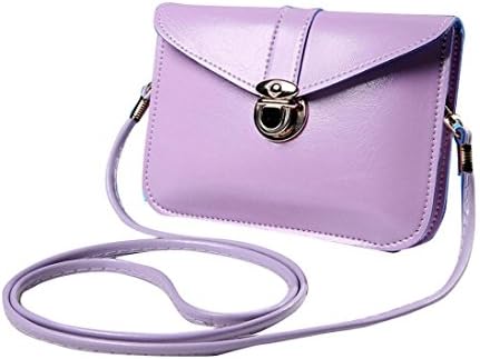LILICAT Handbag Women Shoulder Bags,Women Vintage Purse Bag Leather Cross Body Shoulder Messenger Bag (Size: 17cm(L)*12.5(H), Purple B)