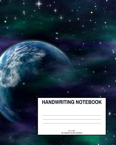 Preisvergleich Produktbild Handwriting Notebook: Galaxy; 50 sheets / 100 pages; 8" x 10"