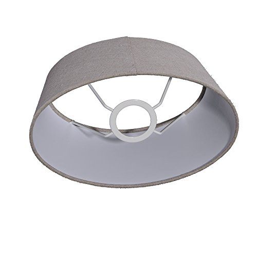Lampenschirm Oval Leinen Dunkel Natur TL 25-20-14 - 2