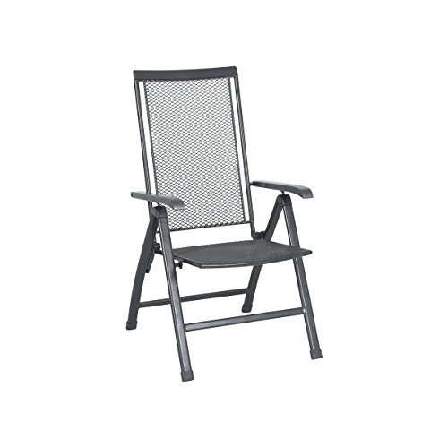 greemotion Klappsessel Toulouse Premium eisengrau, 5-fach verstellbare