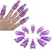 BESTIM INCUK 20 Pieces Acrylic Toenail Nail Art Soak Off Clip Cap UV Gel Polish Remover Wrap Nail Tool, Pink and Purple