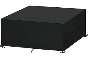 SanGlory Pokrowiec na stół ogrodowy, 160 x 90 x 75 cm prostokątny pokrowiec na meble ogrodowe pokrowiec na zewnątrz, wodoodporny, wiatroszczelny, anty-UV, plandeka ochronna na stół ogrodowy