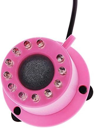 Mini Colorful Bubble Lamp Submersible Light with 12 LEDs Air Curtain Bubbles Stone Aquarium Fish Tank Accessory