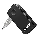 【Neue Version】Mpow Bluetooth 4.1 Empfänger Drahtlos Bluetooth Receiver Tragbare Bluetooth Adapter Audiogeräte für KFZ Auto Lautsprechersystem mit Stereo 3.5 mm Aux Input- Schwarz