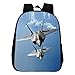 Produktbild Schulrucksack für Grundschule Jungen Mädchen, Freizeit Unisex Aircraft Printing Schulrucksack Canvas Rucksack Laptop Buch Tasche Satchel Wandern Tasche,N602