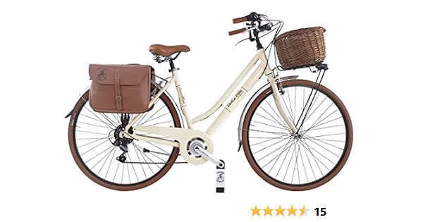 Canellini Via Veneto By Bicicletta Bici Citybike CTB Donna Vintage Retro Dolce  Vita Alluminio Panna : Sport e tempo libero