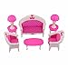Produktbild 6 Stücke Nette Karikatur Prinzessin Kinder Spielzeug Dreamhouse Puppe vintage Sofa Stuhl Couch Schreibtisch Lampe Möbel Set Demontiert Weltweite verkauf