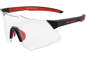 ROCKBROS Okulary Rowerowe Męskie Samoprzyciemniające się Okulary Sportowe Damskie Okulary Rowerowe UV400 Przezroczyste Okulary do Rowerów Szosowych MTB