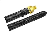 FERZA Home AUTULET High-End-Lederarmbänder aus LederBands Ersatz-Goldauflage DoublePush-Schnalle für Luxusuhren