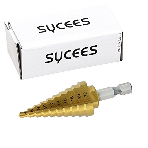 SYCEES HSS Profi Stufenbohrer 4 – 22mm Schälbohrer Konusbohrer Kegelbohrer Fräser - 7