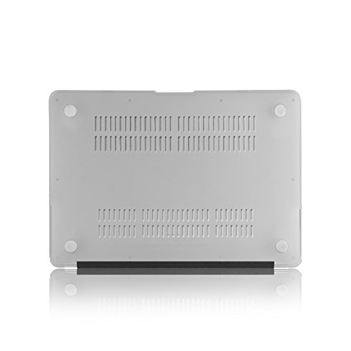 JAMMYLIZARD | Shell Cover für [ MacBook Air 13.3″ A1369 / A1466 ] Zweiteilige Gummierte Hülle, KLAR / MILCHIG Matt - 5