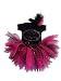 Pink Bat Girl Superhero Rhinestone Vest Tutu Skirt (6-12 months)