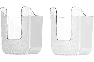 BIMHAYUU Kitchen Wipes Storage Box, Flushable Wipes Holder, Refillable Wipes Container Self-Adhesive Tissue Holder, Suction Cup Dustproof Wipes Dispenser for Wall Bathroom Kitchen (2 PCS)