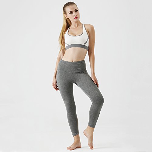 CHICMODA Yoga Caprihose Damen Sport Leggings Jogginghose mit Versteckte Tasche - 2