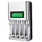 Dieses Ladeger？t kann 1-4 AA / AAA Ni-MH / Ni-Cd-Akkus auf dem LCD-Display aufladen.
