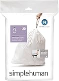simplehuman - Code N, Custom Fit Bin Liners, 20 Pack - 45-50 Litre