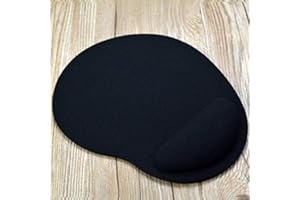 CAMKPELL Ergonomic Mouse Pad with Wrist Support Rest Soft EVA Mouse Mat for Laptop Desktop Anti-Slip Mice Mat - Black