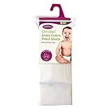 Clevamama 7304 Jersey Baumwolle Spannbettlaken Krippe/Wiege 44 x 90 cm (2 Stück), Weiß - 3