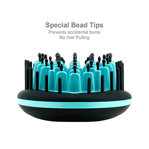 Apalus® Ionen Glättungsbürste, Glätteisen Bürste Zum Glätten Von Locken, Feuchtigkeitsspendende Ionen Stylingbürste Zum Glätten Von Langen Haaren Und Kurzen Haaren (Schwarz) - 3