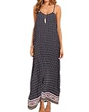 V Ausschnitt, rückfreies und verstellbare Spagettiträger Design. Mit der Polka Punkt Kleider bleiben Sie schön und cool.