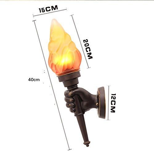 Vintage Industrial Wall lamp sconce,Creative Torch Wall mount lights Decorative wall lamp American style For [cafe] [stairs] Aisle Corridor Bar pub(A++++)-B 40x15cm(16x6inch)