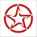 isee360 Reflective Red Decorative Star E2 Customized Royal Enfield Sticker_ Red - Standard Size For Sides Tank,Battery Cover, Helmet RS.99.00